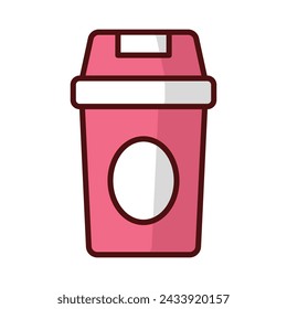 Icono de papelera ilustración vectorial de stock.
