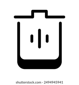Trash Bin Icon Vector Symbol Design Illustration