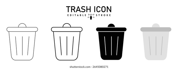 trash bin icon, Trash icon vector for web and mobile app. trash can icon. delete sign and symbol, line and stroke style used for web,