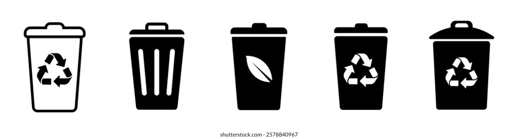  trash bin icon. waste icon