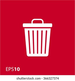 Trash bin icon for web and mobile