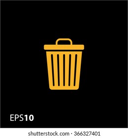 Trash bin icon for web and mobile