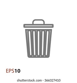 Trash bin icon for web and mobile