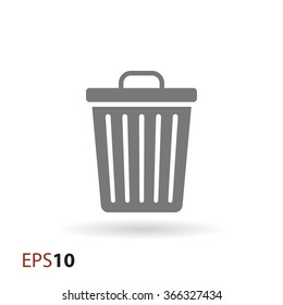 Trash bin icon for web and mobile