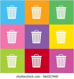 Trash bin icon for web and mobile