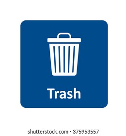 Trash bin icon for web and mobile
