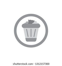 trash bin icon for web,mobile and print,trash vector