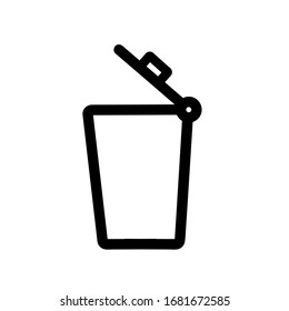 Trash bin icon,vector illustration. Flat design style. vector trash bin icon illustration isolated on White background, trash bin icon Eps10. trash bin icons graphic design vector symbols.