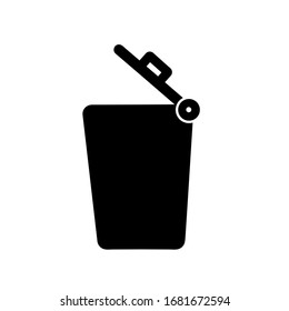 Trash bin icon,vector illustration. Flat design style. vector trash bin icon illustration isolated on White background, trash bin icon Eps10. trash bin icons graphic design vector symbols.