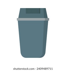 Trash bin illustrated on white background