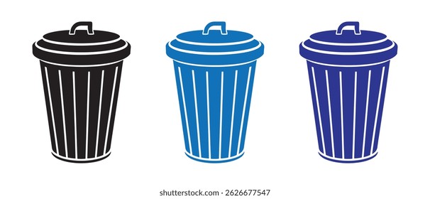 Trash bin illustration on white background.