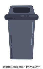 trash bin, illustration for organic, garbage, disposal, cleanliness, recycle.  minimalist flat vector design eps10