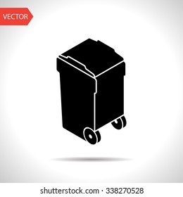 trash bin isometric 3d icon