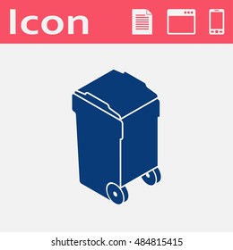 trash bin isometric 3d icon