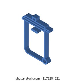 Trash bin isometric left top view 3D icon