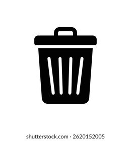 Trash Bin with Lid Closed Simple Icon