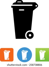 Trash bin with lid icon