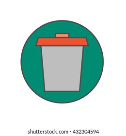 Trash Bin Line Icon