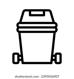 gráfico vectorial de ilustración de icono de línea de papelera de papelera. Ilustración de elemento simple gráfico vectorial, adecuado para aplicaciones, sitios web y presentaciones aisladas en fondo blanco