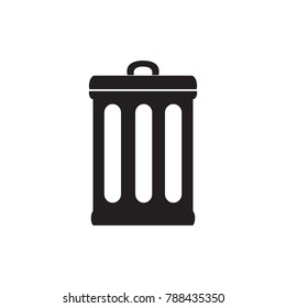 Trash bin line simple icon, outline vector sign, linear style pictogram isolated on white. Delete symbol, logo illustration. Editable stroke. Pixel perfect vector graphics