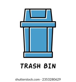 Logo de la papelera. Icono del basurero. Vector de material.