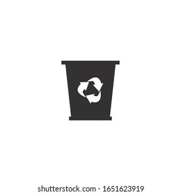 Trash bin logo icon vector template design 