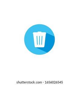 Trash bin logo icon vector template design 