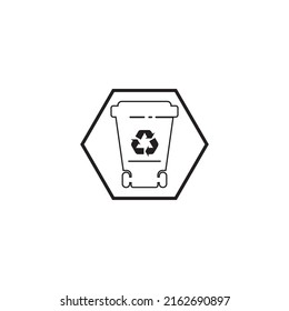 Trash bin logo icon vector template design