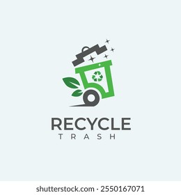 Papelera de basura Logo Vector Eps