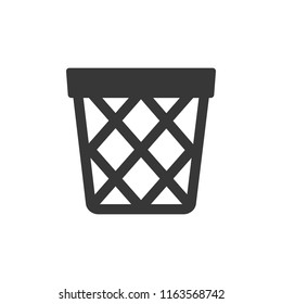 trash bin. monochrome icon