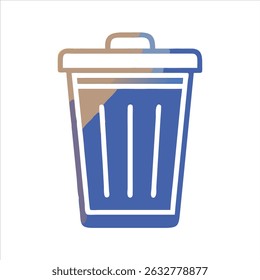  trash bin object icon modern design concept isolated