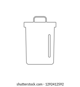 Trash bin open icon. Element of cyber security for mobile concept and web apps icon. Thin line icon for website design and development, app development