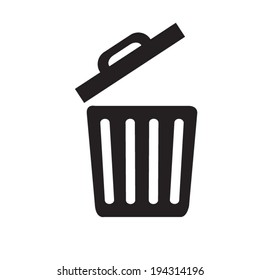 Trash bin open icon vector