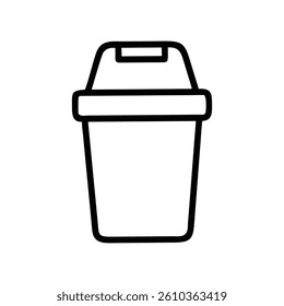 Trash Bin Outline Icon for Delete or Remove Action in UI