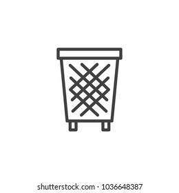 Trash bin outline icon. linear style sign for mobile concept and web design. Recycle bins simple line vector icon. Symbol, logo illustration. Pixel perfect vector graphics