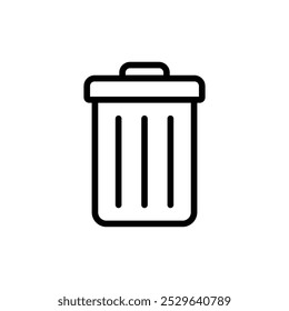 Trash bin or recycle, delete, remove icon vector. Dust bin or rubbish bin or dump place sign silhouette. Throw away, rubbish, garbage, litter, clean environment, recycling, recycle symbol label logo.