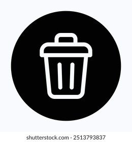 Trash Bin, Recycle Bin Icon. Dust Bin, Garbage Symbol, 