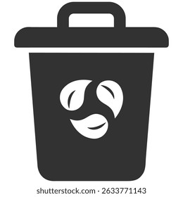 Trash bin and recycle icon . Garbage, dustbin, basket, recycle and remove symbol on transparent background