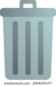 Trash bin recycle rubbish Icon, vector, flat, gradient, color, illustration, art for design, ui, web, interface