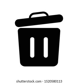 Trash Bin Recycle Vector Icon Design Template