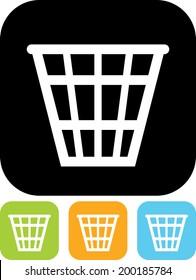 Trash bin recycle vector icon