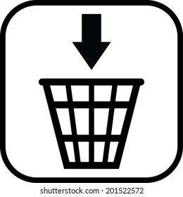 Trash bin recycle vector icon