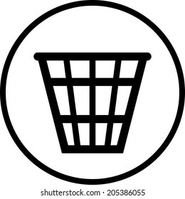 Trash bin recycle vector icon