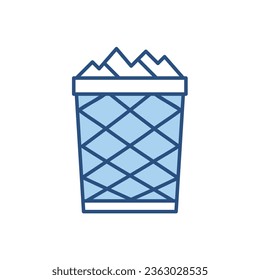 Icono de vector relacionado con la Papelera de seguimiento. Aislado sobre fondo blanco. Ilustración del vector