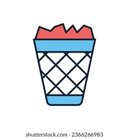 Icono de vector relacionado con la Papelera de seguimiento. Aislado sobre fondo blanco. Ilustración del vector
