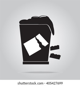 Trash bin sign icon vector illustration