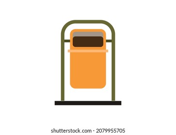 Trash bin. Simple flat illustration
