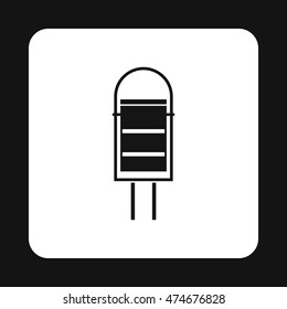 Trash bin for street icon in simple style isolated on white background. Sanitation symbol