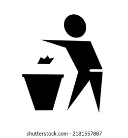 trash bin symbol icon vector