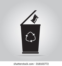 Trash bin symbol vector illustration